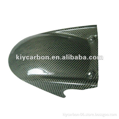 Carbon fiber rear hugger for motorcycles